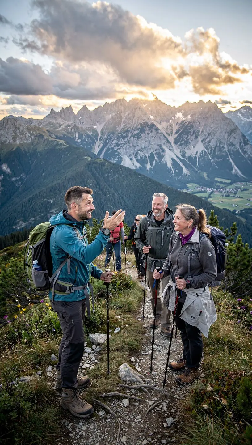 A scenic view of a historic square in Slovakia, showcasing beautiful architecture and lively street life.